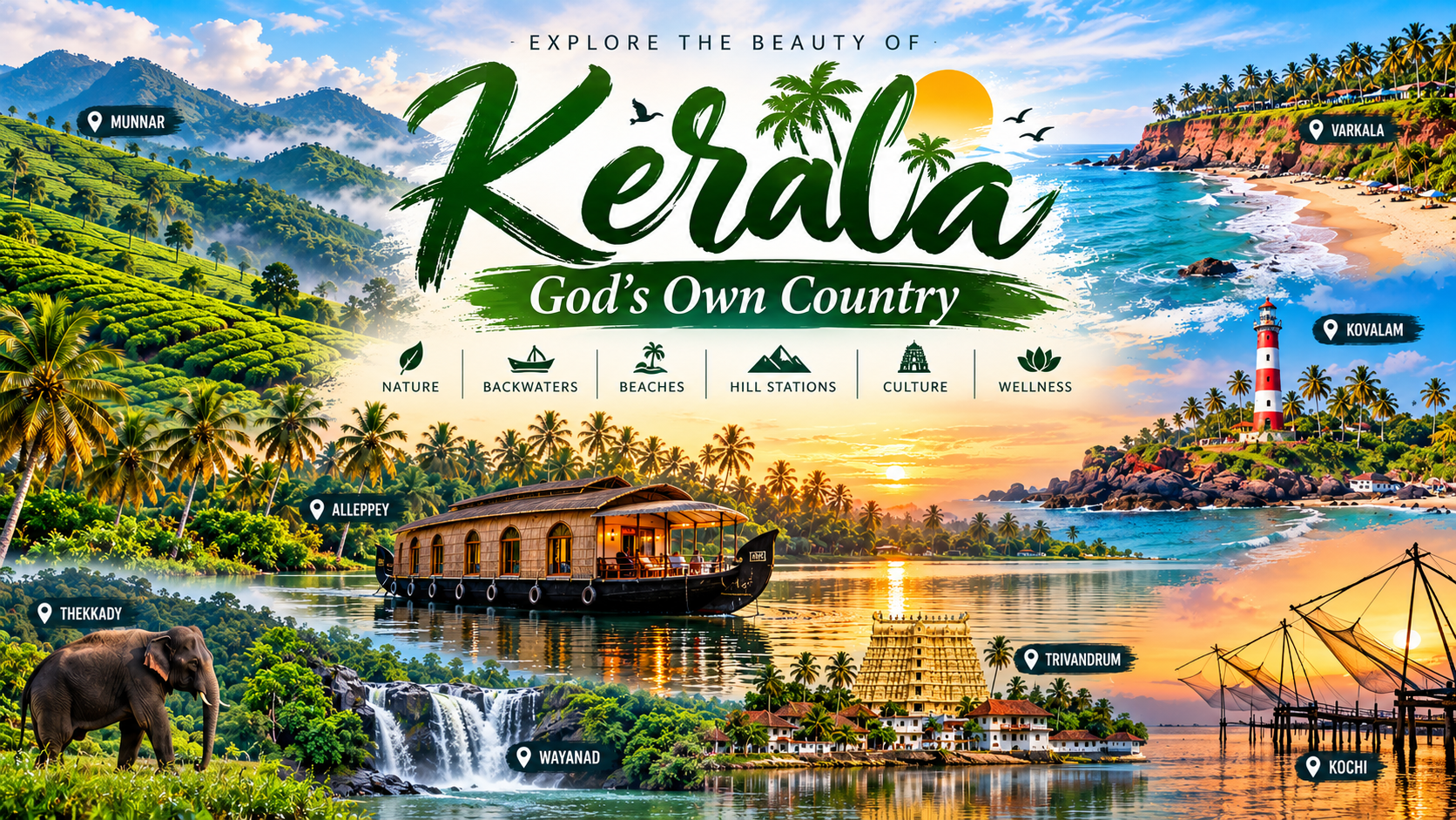 Kerala Travel Plan – Why Visit Kerala, Best Time to Go, How to Reach & Top Places to Explore 🌴